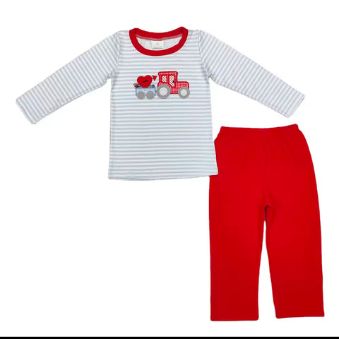 Valentine’s Pulling My Heart Around Shirt & Pants Set