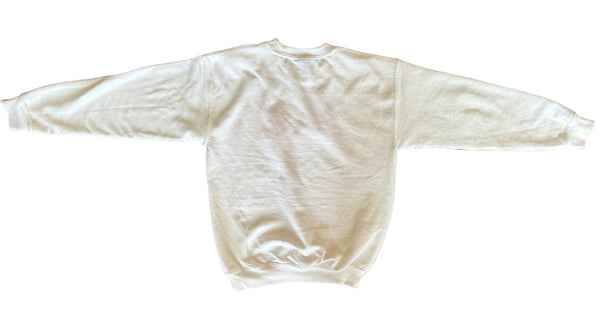 “Love” White Hand-Embroidered Sweatshirt