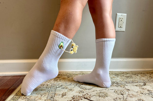 Crrabbi Adult Crew Socks - Farmers Market Collection 🍓