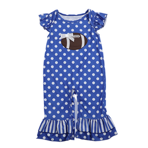 Football Ruffle Romper