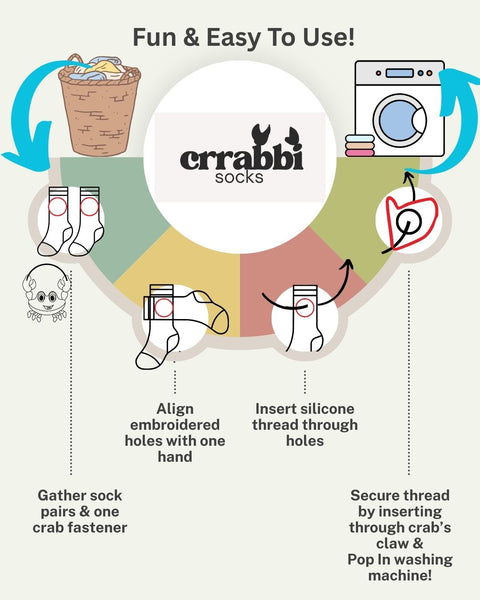 Crrabbi Socks - Kids Ankle Sock 4 Pack