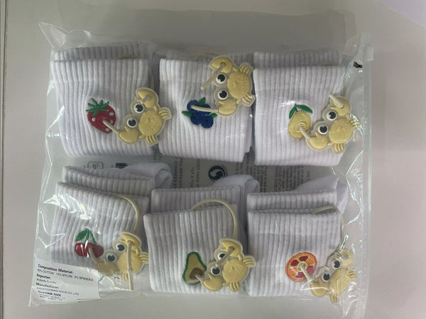 Crrabbi Adult Crew Socks - Farmers Market Collection 🍓