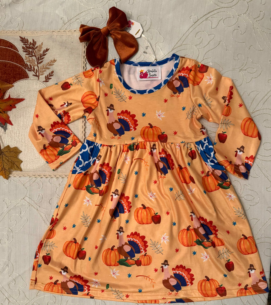 orange thanksgiving dress Comment TURKEY and I'll send you the deets! Amazon Thanksgiving Outfit Ideas! Direct Shopping: https://urlgeni.us/amzn/51RW6d #outfitinspo #holidayoutfit #thanksgivingoutfit #momstyle #fallfashion