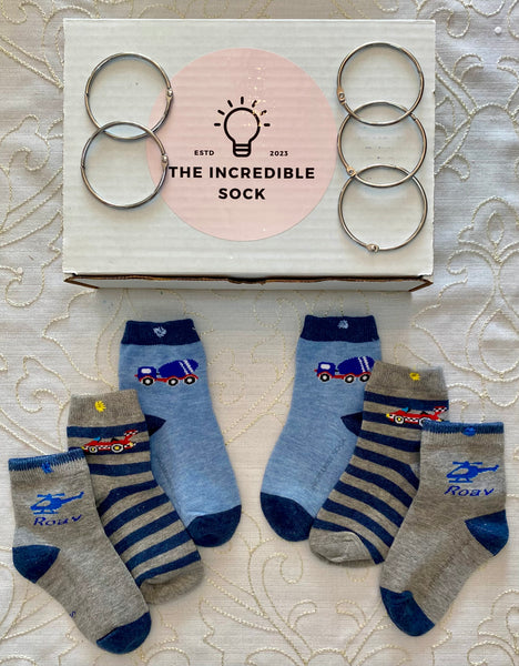 The Incredible Sock (TM) 💙 Boys Cotton Crew 3-Pack
