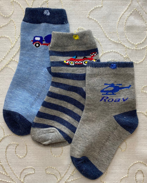 The Incredible Sock (TM) 💙 Boys Cotton Crew 3-Pack